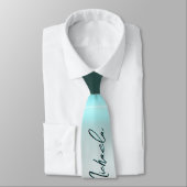 Schneeberg mysteriös blaues Neonlicht-Monogramm Krawatte (Gebunden)