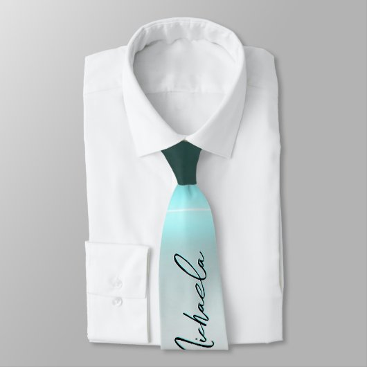 Schneeberg mysteriös blaues Neonlicht-Monogramm Krawatte (Gebunden)