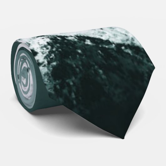 Schneeberg mysteriös blaues Neonlicht-Monogramm Krawatte (Gerollt)