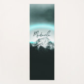 Schneeberg mysteriös blaues Neonlicht-Monogramm Yogamatte (Vorderseite)