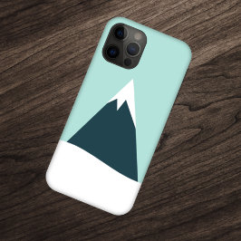 Schneeberg Skandinavier Winter Minimalistisch Blue Case-Mate iPhone Hülle