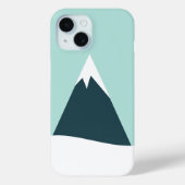 Schneeberg Skandinavier Winter Minimalistisch Blue Case-Mate iPhone Hülle (Rückseite)