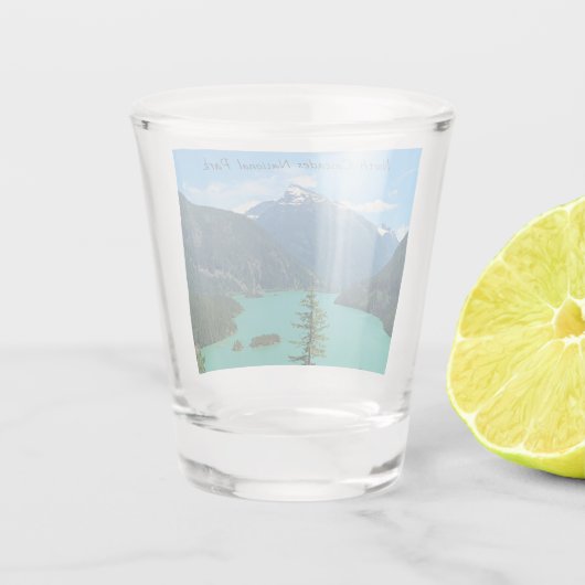 Schneeberg Türkissee in Washington Schnapsglas (Rückseite)