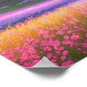 Schneeberg und verstecktes Dorf Poster (Ecke)