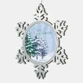 Schneeberg-Zwergkuchen Snowflake Ornament (Rechts)