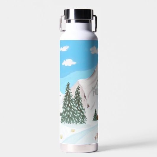 Schneeberge als isolierte Flasche (Vorne)