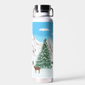 Schneeberge als isolierte Flasche (Rückseite)