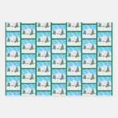 Schneeberge, die Papierblätter umhüllen Geschenkpapier Set (Vorderseite 3)