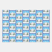 Schneeberge, die Papierblätter umhüllen Geschenkpapier Set (Vorderseite 2)