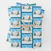 Schneeberge, die Papierblätter umhüllen Geschenkpapier Set (Beispiel)