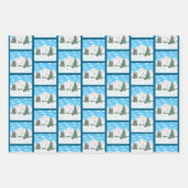 Schneeberge, die Papierblätter umhüllen Geschenkpapier Set (Vorderseite)