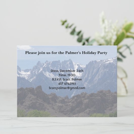 Schneeberge Einladung (Stehend Vorderseite)