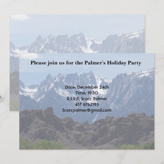 Schneeberge Einladung (Vorne/Hinten)