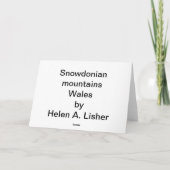 Schneeberge Feiertagskarte (Rückseite)