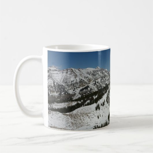 Schneeberge Gipfel des Großen Tetons I Fotografie Kaffeetasse (Links)
