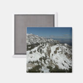 Schneeberge Gipfel des Großen Tetons I Fotografie Magnet (Vorderseite/Rückseite)