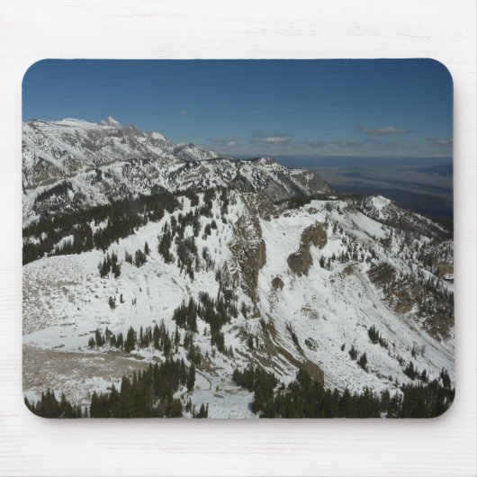 Schneeberge Gipfel des Großen Tetons I Fotografie Mousepad (Vorne)