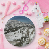 Schneeberge Gipfel des Großen Tetons I Fotografie Pappteller (Party)