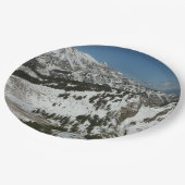 Schneeberge Gipfel des Großen Tetons I Fotografie Pappteller (Schrägansicht)