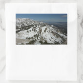 Schneeberge Gipfel des Großen Tetons I Fotografie Rechteckiger Aufkleber (Tasche)