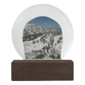 Schneeberge Gipfel des Großen Tetons I Fotografie Schneekugel (Rückseite)