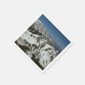 Schneeberge Gipfel des Großen Tetons I Fotografie Serviette (Ecke)