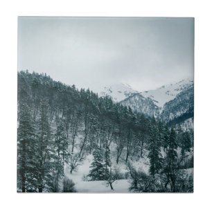 Schneeberge in Georgien Fliese