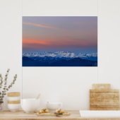 Schneeberge mit zauberhaftem Himmel Poster (Küche)