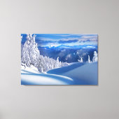 Schneeberge Ölgemälde drucken Leinwanddruck (Vorderseite)