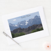 Schneeberge Rechteckiger Aufkleber (Umschlag)