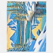 Schneeberge Reflektion Fleecedecke (Vorderseite)