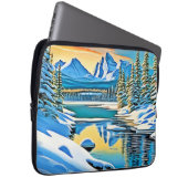 Schneeberge Reflektion Laptopschutzhülle (Vorne Rechts)