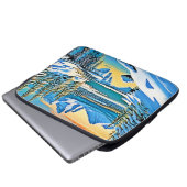 Schneeberge Reflektion Laptopschutzhülle (Vorne Knopf)