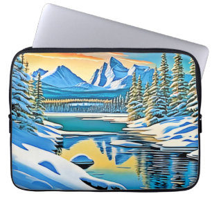 Schneeberge Reflektion Laptopschutzhülle