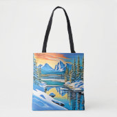 Schneeberge Reflektion Tasche (Vorderseite)