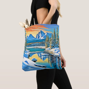 Schneeberge Reflektion Tasche