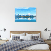 Schneeberge Reflexion über den Blauwasserpsalm 121 Leinwanddruck (Insitu (Schlafzimmer))