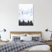 Schneeberge und Fichtenwald Leinwanddruck (Insitu (Schlafzimmer))