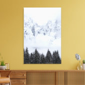 Schneeberge und Fichtenwald Leinwanddruck (Insitu (Wohnzimmer))