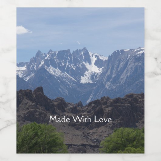 Schneeberge Weinetikett (Einzelnes Label)