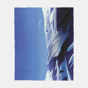 Schneeberge, Winterpanorama Fleecedecke