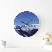 Schneeberge, Winterpanorama Große Wanduhr (Zuhause)