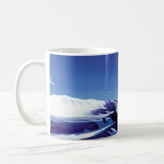 Schneeberge, Winterpanorama Kaffeetasse (Links)