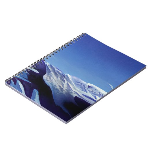 Schneeberge, Winterpanorama Notizblock (Linke Seite)