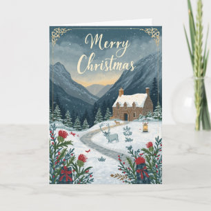 Schneeberghirsch-Weihnachtskarte Karte