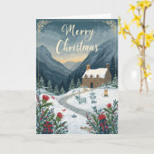 Schneeberghirsch-Weihnachtskarte Karte (Gelbe Blume)