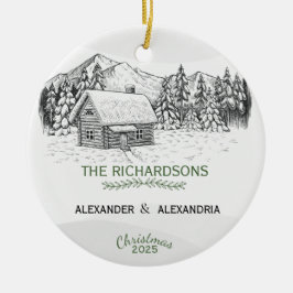 Schneebergische Winterholzhütte Keramik Ornament