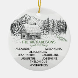 Schneebergische Winterholzkabine X9 Keramik Ornament