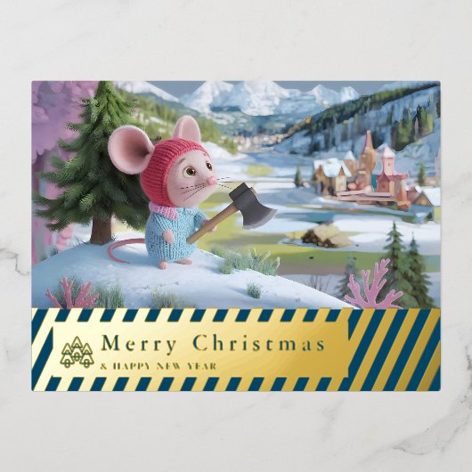 Schneebergmaus, rote Postkarte F (Vorderseite)