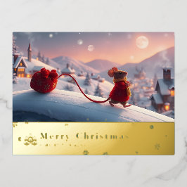 Schneebergmaus, rote Postkarte L